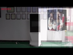 Wewnętrzny dwustronny wyświetlacz cyfrowy 43-calowy opcjonalny kiosk stojący na podłodze