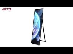WETO 75-calowy ekran reklamowy w pomieszczeniach drogowych HD rozdzielczość bateria LCD Digital Signage