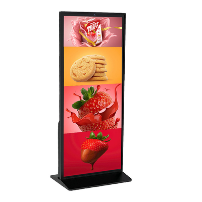 OEM Podłogowy cyfrowy napis 75 cali ekran dotykowy Kiosk 4K wyświetlacz LCD