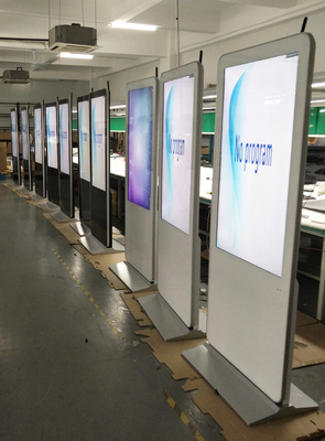 VETO 43 49 55 cali Wnętrze Pionowy Kiosk Dotknięty Totem Android PC LCD Digital Signage Display Ekrany reklamowe
