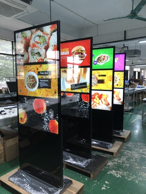 VETO 43-86 cali Podłogowy wyświetlacz kanalizacyjny Wi-Fi Digital Signage LCD Advertising Player Wewnętrzny cyfrowy totem