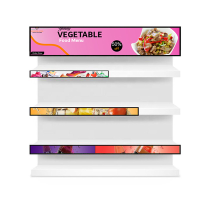 VETO Reklama w pomieszczeniach Media Player Strip Ultra Wide Shelf Screen Stretch Bar Lcd Display