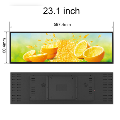 WETO 23.1 cali lub inny rozmiar Ekran LCD w pomieszczeniach Ultra Thin Monitor Digital LCD Stretch Bar Display Signage