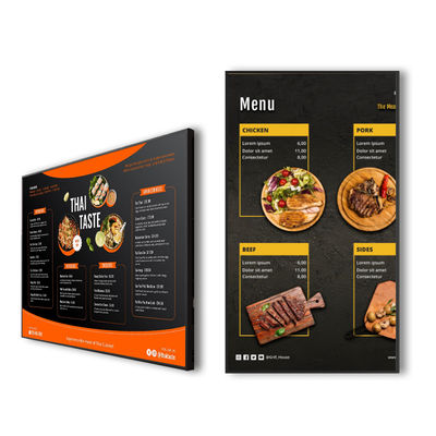 Jakość VETO Dotykowy Ekran Menu Board Ultra Wąskie Ramki Bezramowe Digital Signage Dla Sklepu Detalicznego fabryka