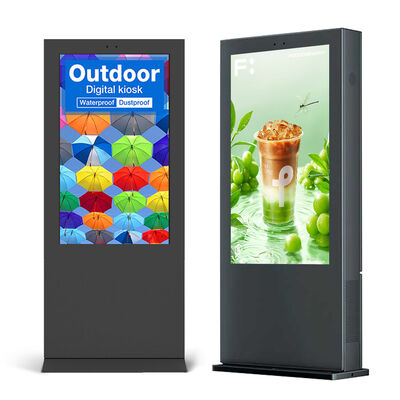 Jakość 55-calowy IP55 wodoodporny, pojemnościowy ekran dotykowy, podłogowy, cyfrowy kiosk do reklamy zewnętrznej fabryka