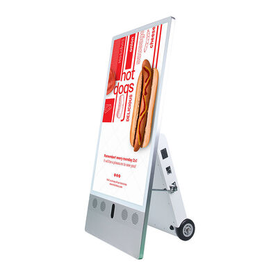 Jakość VETO Outdoor Digital Signage Wodoodporny IP65 o wysokiej jasności 2500 nitów Przenośny wyświetlacz reklamowy LCD zasilany z baterii fabryka