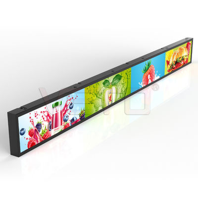 WETO Customisizd Size Indoor Digital Advertising Screen Shelf Edge stretched bar lcd display Dla sklepów detalicznych